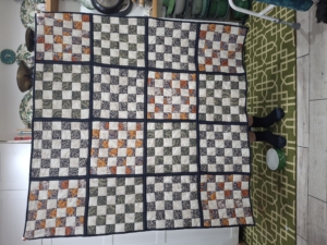 Morris fabric quilt