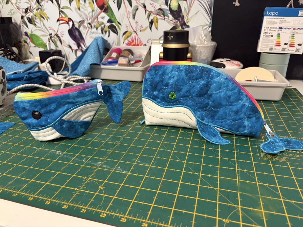 Dog lovers handbag and whale pouches