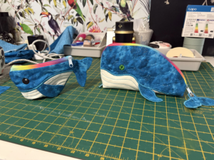 Dog lovers handbag and whale pouches
