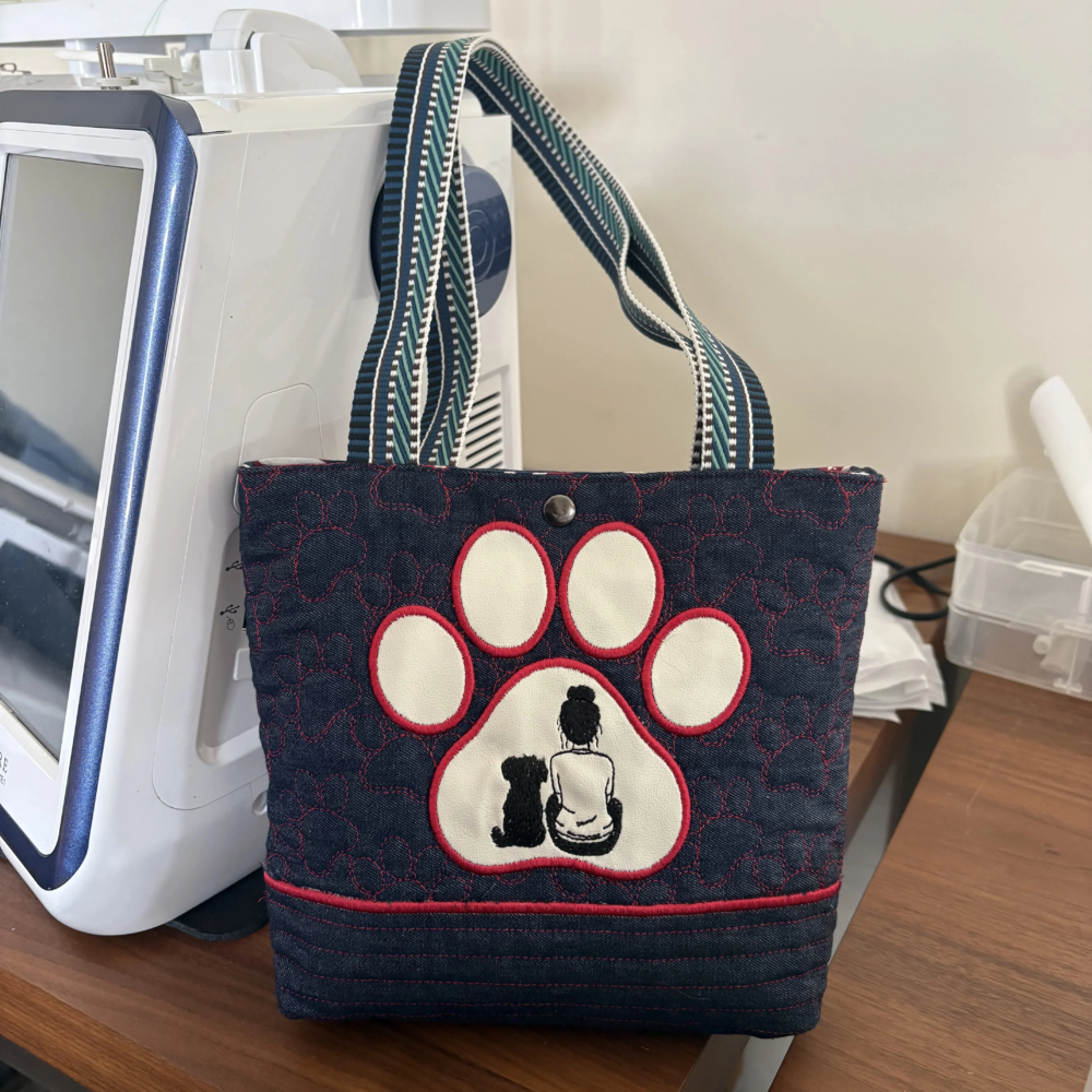 Dog lovers handbag and whale pouches
