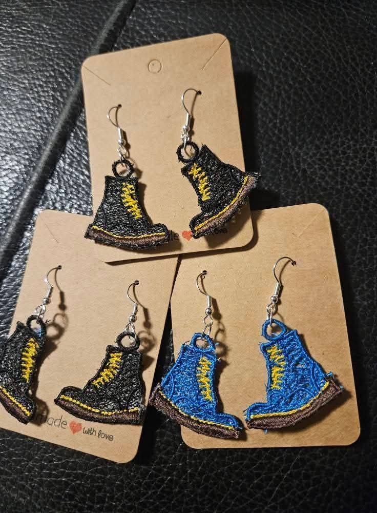 Embroidered Earrings