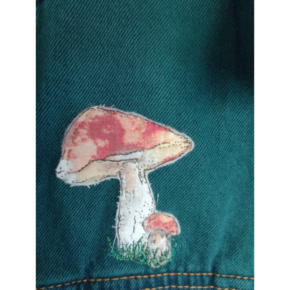 Hand dyed woodland applique Jacket