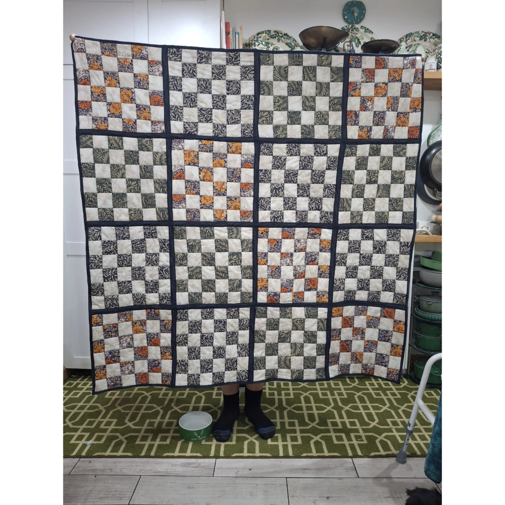 Morris fabric quilt