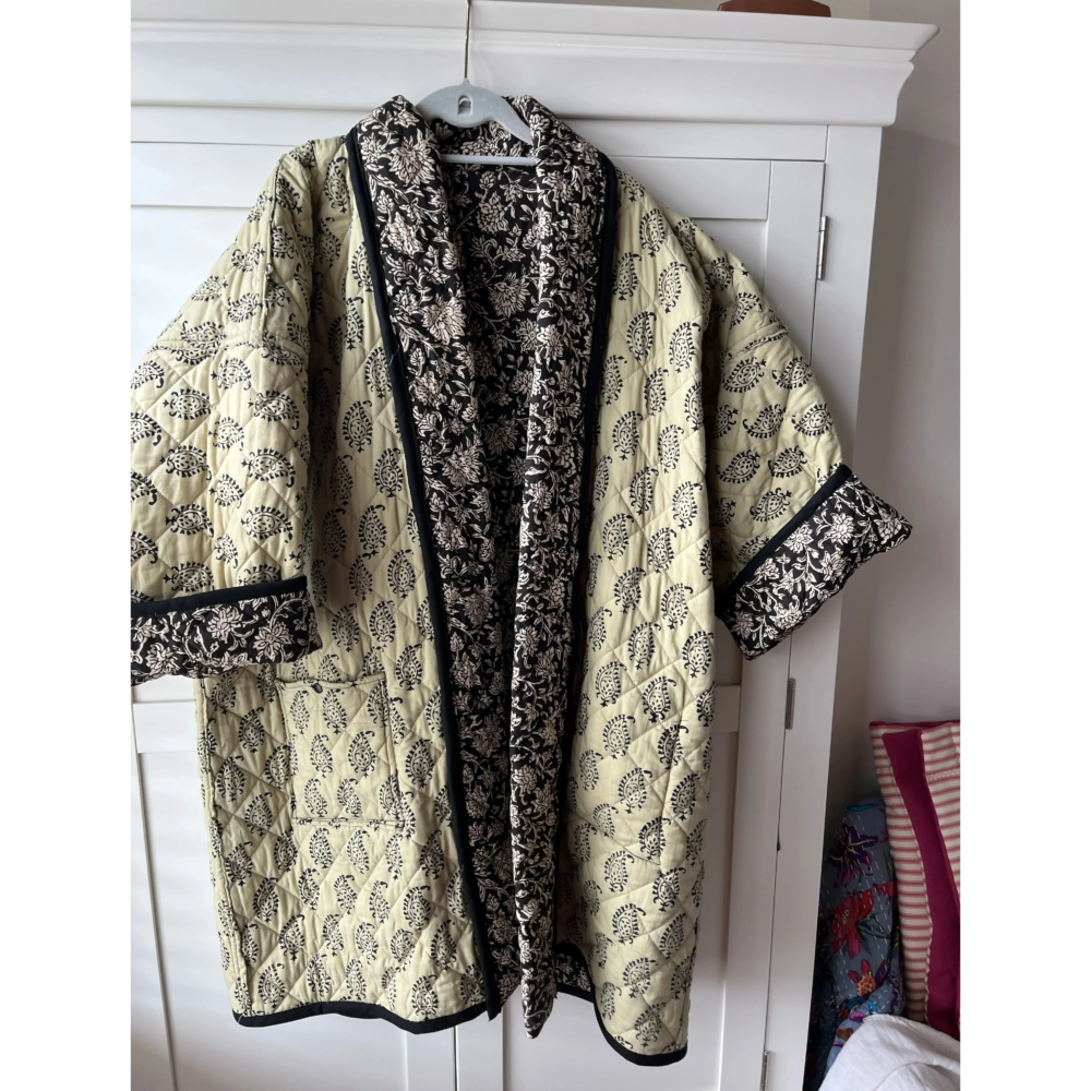 Reversible quilted edge to edge jacket