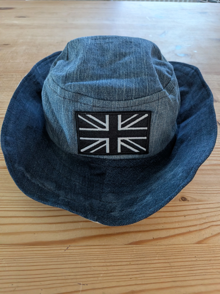 Bucket hat made from old jeans