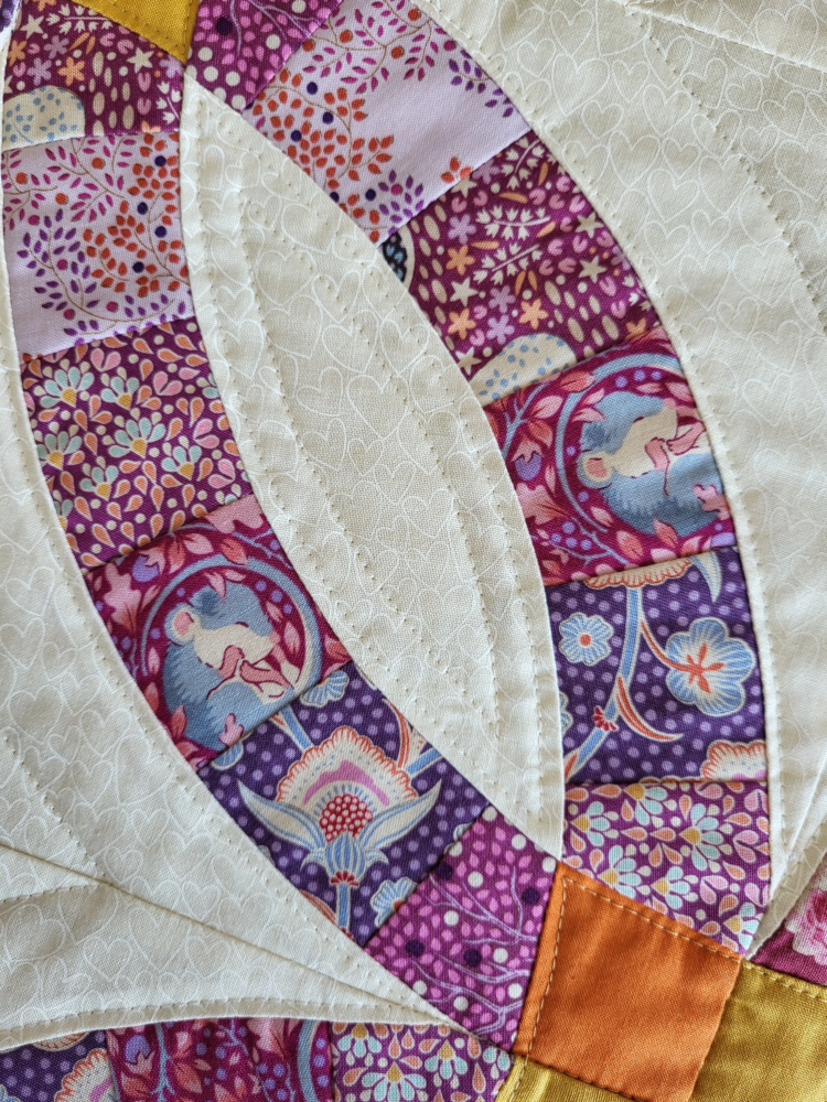 Double wedding ring quilt