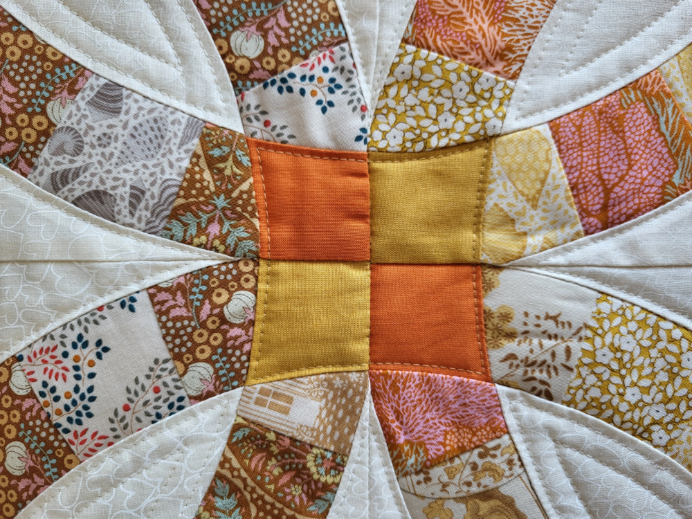 Double wedding ring quilt