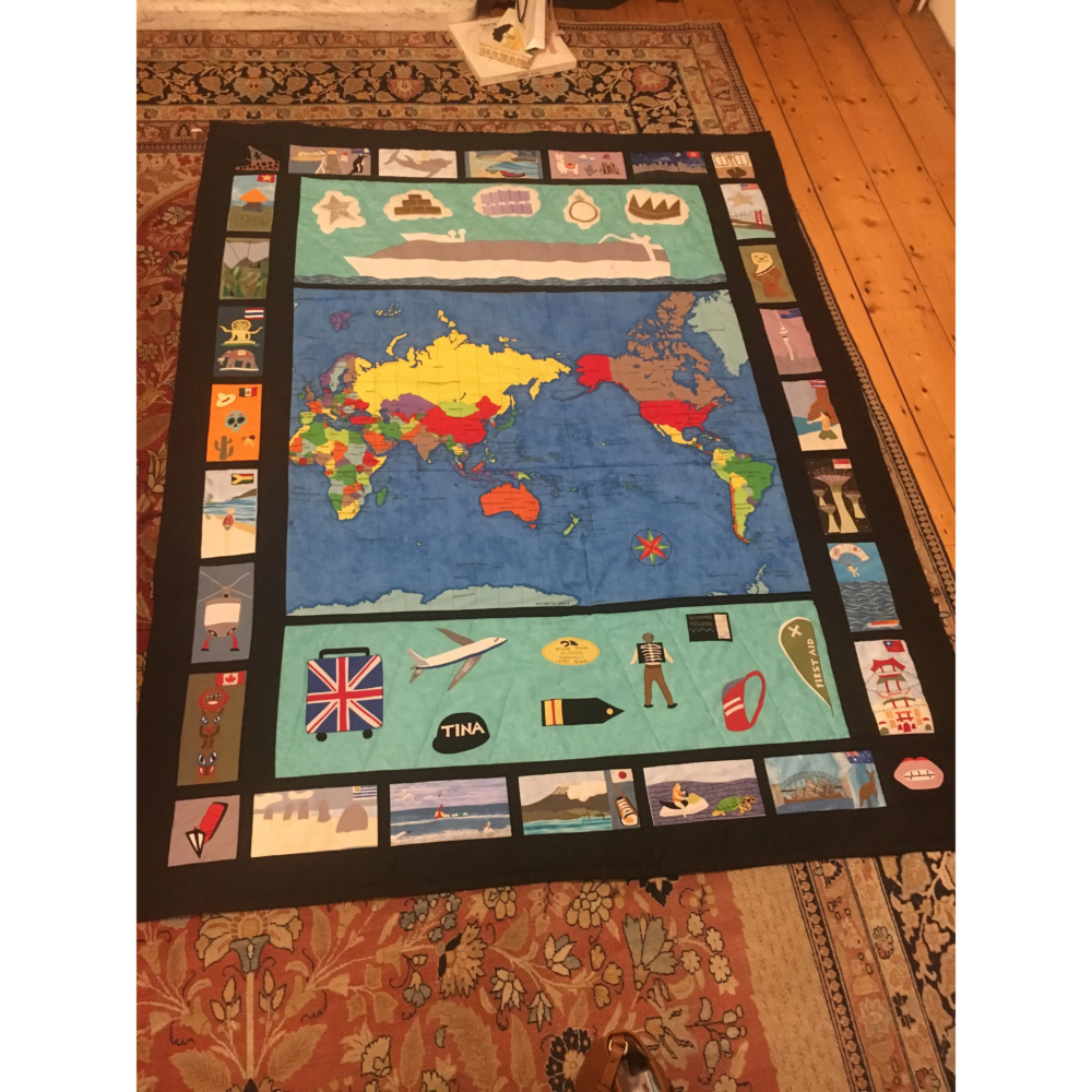 Patchwork and applique quilt