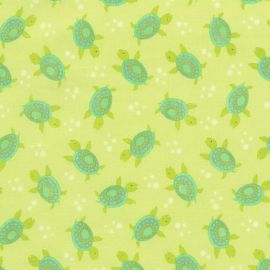 ABCs Under the Sea Turtles on Green Fabric