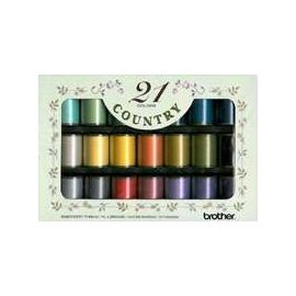 Brother CYT21 | Country Embroidery Thread Set 21 Colours