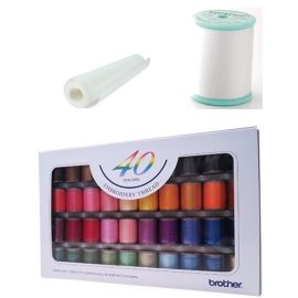 Brother ETS40 | Embroidery Kit | 40 Reels