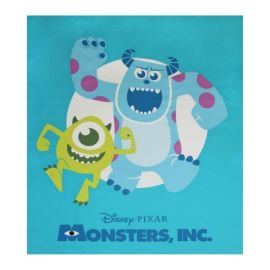 Disney Pixar Monsters Inc Blue Fabric Panel