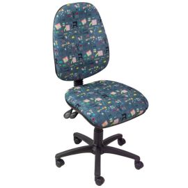 Horn Hobby Sewing Chairs-HORN HABBY GREY CANVAS FABRIC