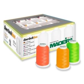 Madeira 9203 | Aerolock No.125 | 12 x 1200m | Neon Colours Miniking Spools