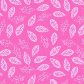 Paradise Leaves in Pink Fabric