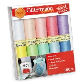 Gutermann 734006_2 | Pastel Colours 100m Sew All Thread Set 10pk