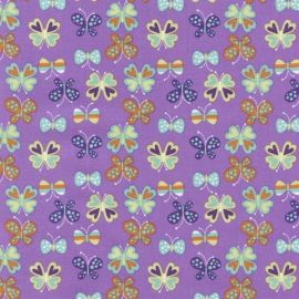 Purple Butterflies Fabric