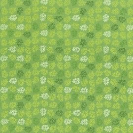 Roarsome Leaves on Green Fabric