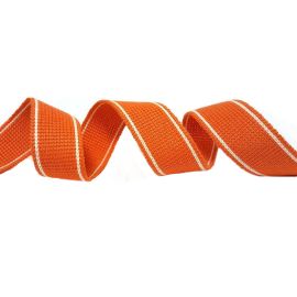 Satsuma Orange Heavy Duty Webbing Fabric For Bag Straps 34mm