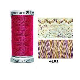 Gutermann Sulky Variegated Cotton | 200m | Pansies | 709751_4103