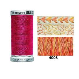 Gutermann Sulky Variegated Cotton | 200m | Sunset | 709751_4003