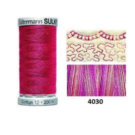 Gutermann Sulky Variegated Cotton | 200m | Vintage Rose | 709751_4030