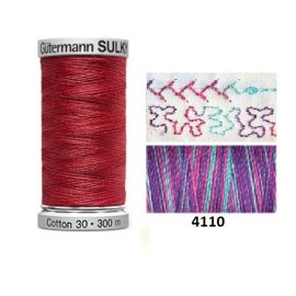 Gutermann Sulky Variegated Cotton | 300m | Light Jewels | 709743_4110