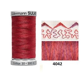 Gutermann Sulky Variegated Cotton | 300m | Redwork | 709743_4042