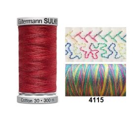 Gutermann Sulky Variegated Cotton | 300m | Wildflowers | 709743_4115