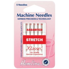 Hemline H102.99 | Sewing Machine Needles |  Stretch: Mixed: 5 Pieces Stretch Needles