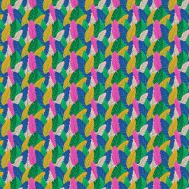 Tropical Jammin - Multicolour Frond Leaves Fabric
